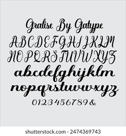 You can get Gralise Script, the previous handwritten model, the latest font, you can get it now.