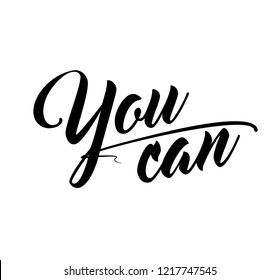 You can handwritten. You can card. Vector illustration