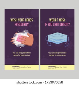 You can help prevent the spread of the corona virus. Vector illustrations for social media