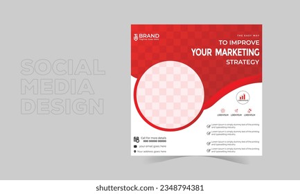 You can improve your business strategy , Social media banner design Template, abstract business vector  template.	
