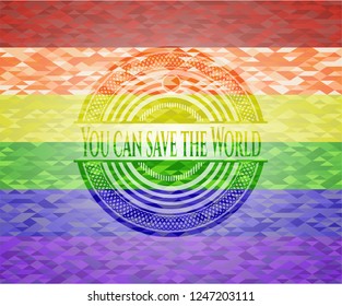 You can save the World lgbt colors emblem 