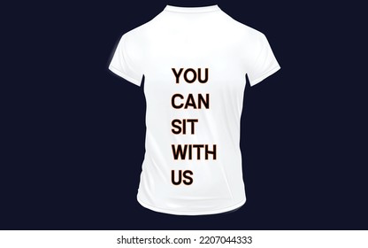 puedes sentarte con nosotros diseño de camisetas