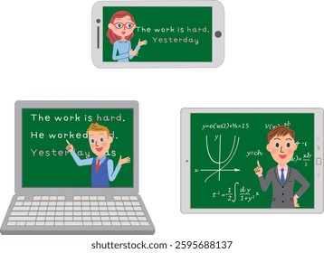 You can study classes on your computer or mobile phone.