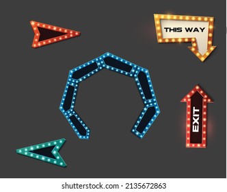 se puede utilizar el vector de luces de flecha para diseñar banners, carteles, fondos, etc.