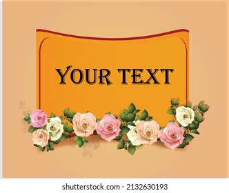 puede utilizar el vector de fondo con rosas para diseñar banners, carteles, fondos, etc.