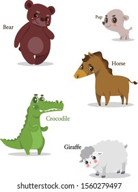 You can use bears, dogs, crocodiles, horses, and sheep for illustration work.