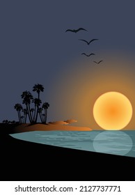 You can use Beautiful sunset in the tropical beach to design banners, the background, posters,...etc.