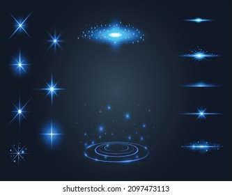 Puede usar Efecto de luz azul para diseñar afiche, pancarta, fondo,...etc.