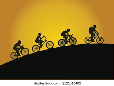 You can use Bmx bicycle silhouettes vector set
 to design banner, background, poster,...etc.