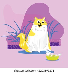 you can use Cat with Fish bone to design banners, posters, backgrounds, print POD...etc.