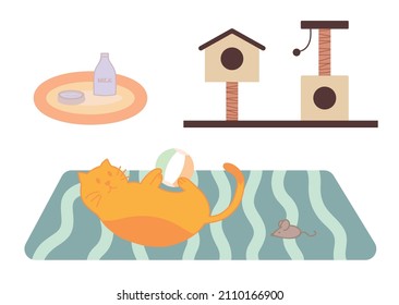 You can use Cat playing wool ball to design background, poster, banner,... etc.
