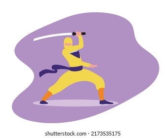 you can use Character of ninja in flat design to design banners, posters, backgrounds, ...etc.