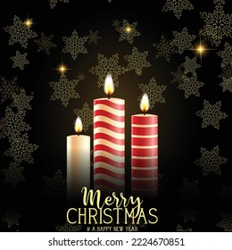 You can use Christmas background with burning candles and gold stars to decor, create background, banner, poster, POD,... for your project.