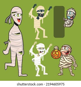 you can use Collection set of Mummy ghost cartoon to design banners, posters, backgrounds, ...etc.
