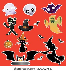 you can use cute halloween characters sticker pack to design banners, posters, backgrounds, print POD...etc.