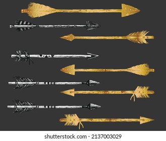 you can use Decorative arrows Indians and feather tip vector to design banners, posters, backgrounds,..etc.