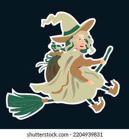 puede utilizar la ilustración Flat befana Ilustración vectorial para diseñar banners, carteles, fondos, imprimir POD...etc.