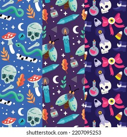 you can use Flat design halloween patterns to design banners, posters, backgrounds, print POD...etc.