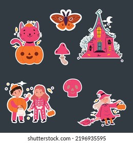 you can use flat halloween labels collection to design banners, posters, backgrounds, print POD...etc.