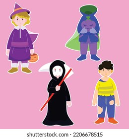 you can use flat halloween characters collection to design banners, posters, backgrounds, print POD...etc.