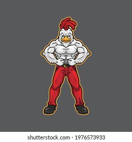 You can use the full body stocky chicken logo for product web stickers and others