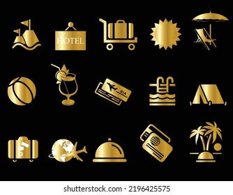 you can use Gold summer and vacation icons  to design banners, posters, backgrounds, ...etc.