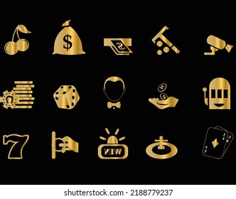 you can use Golden casino icons, poker game symbols to design banners, posters, backgrounds, ...etc.