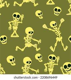 you can use halloween pattern with funny skeleton skulls sketch to design banners, posters, backgrounds, print POD...etc.