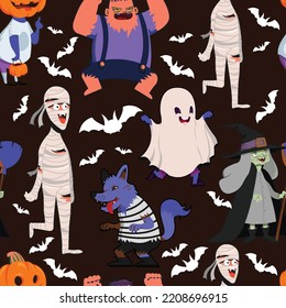 you can use Halloween pattern cartoon characters sketch to design banners, posters, backgrounds, print POD...etc.