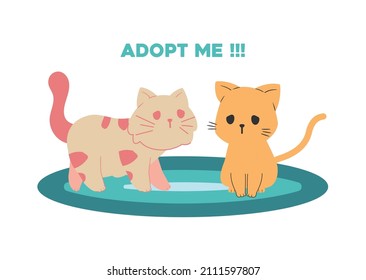 You can use Hand drawn adopt cat
 to design background, poster, banner,... etc.