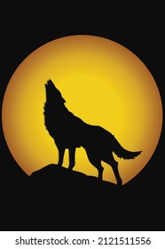 You can use Howling wolf silhouette on the rock to design banner, background, poster,...etc.