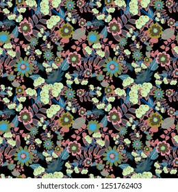 You can use it for invitations, postcards, cards, wallpapers and so on. Beautiful raster seamless flower pattern in stained-glass window style (pink, black and gray colors).