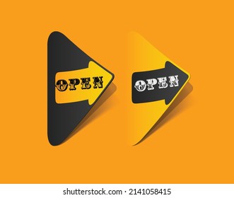 you can use Open arrow labels vector
 to design banners, posters, backgrounds,..etc.