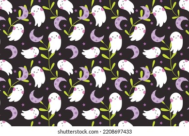 you can use Pattern for halloween with funny ghosts, moon to design banners, posters, backgrounds, print POD...etc.
