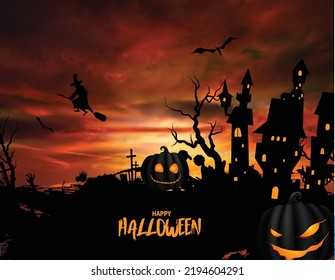 you can use Pumpkins in hills scenery Halloween at the afternoon to design banners, posters, backgrounds, ...etc.