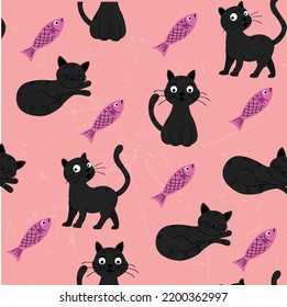 you can use Seamless pattern with cute cats and fish design banners, posters, backgrounds, print POD...etc.