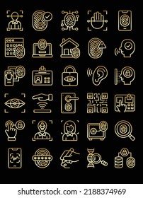you can use set of gold biometrics icons to design banners, posters, backgrounds, ...etc.