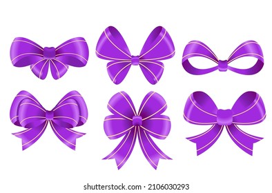 You Can Use Set Purple Ribbons Stock Vector (Royalty Free) 2106030293 ...