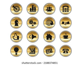 you can use Simple business icons on gold button to design banners, posters, backgrounds, ...etc.