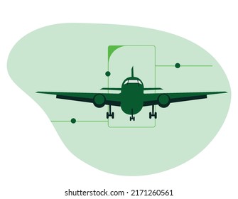 you can use simple green Plane icon airplane symbol in flat to design banners, posters, backgrounds, ...etc.