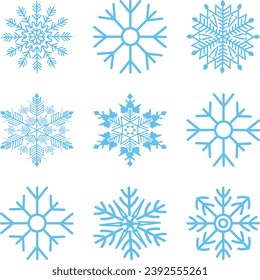 Puede usar estos copos de nieve para crear asombrosas tarjetas, invitaciones, volantes, carteles, pancartas, logotipos y más. #vector #diseño #copo de nieve #proyecto #creative #svg #invierno #vacaciones #clipart #navidad