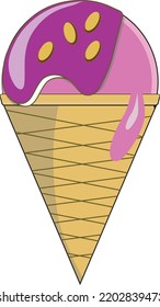 You can use this ice cream as a simple illustration or logo