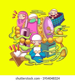 you can use this illustration for your Ramadan artwork, poster, festival, sticker, and others.

Choose the enhanced license for Unlimited usage in print, advertising, packaging, merchandising and web.