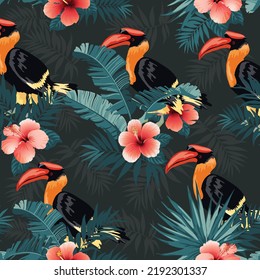 you can use Tropical flowers and birds seamless background to design banners, posters, backgrounds, ...etc.