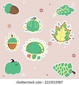 you can use Vector autumn sticker pack to design banners, posters, backgrounds, print POD...etc.