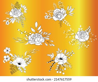 you can use white flower hand drawn vector to design banners, posters, backgrounds,..etc.