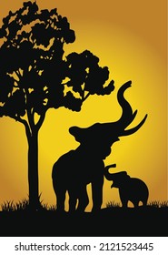 You can use Wilderness Background Elephant Blurred Silhouette Dark Scenery Decor to design banner, background, poster,...etc.