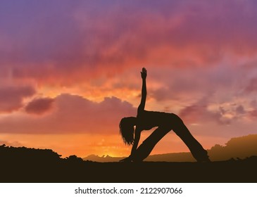 You can use Woman doing yoga at sunset to design banner, background, poster,...etc.
