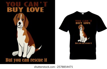 You can't Buy Love But you can rescue it-Dog T-shirt 