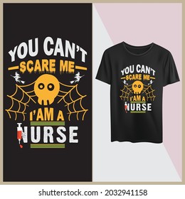 You Can't scare me t shirt design vector.